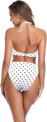 SHEKINI Bikini Sets for Women Two Piece Swimsuits Bathing Suits Halter Bandeau Floral Print Ruched Summer Beach in Saudi Arabia