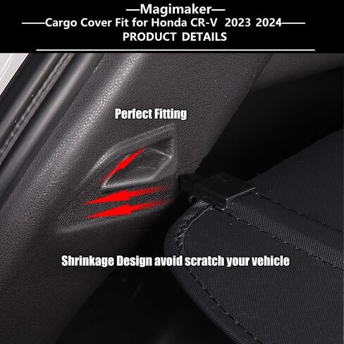 Cargo Cover Compatible with Honda CRV CR-V 2023 2024 All 6th Generation Leather Retractable Rear Trunk Security Cover Shield Shade in Saudi Arabia