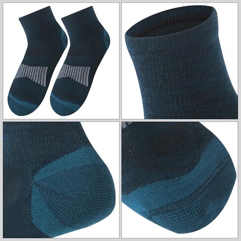 Merino Wool Ankle Socks, Men's Women's 90% Wool Athletic Thin Running Moisture Wicking Socks, 3 Pairs in Kuwait