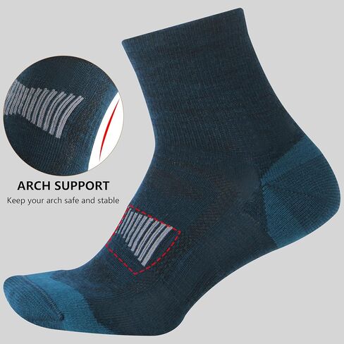 Merino Wool Ankle Socks, Men's Women's 90% Wool Athletic Thin Running Moisture Wicking Socks, 3 Pairs in Kuwait