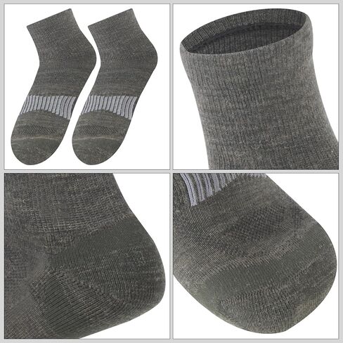 Merino Wool Ankle Socks, Men's Women's 90% Wool Athletic Thin Running Moisture Wicking Socks, 3 Pairs in Kuwait