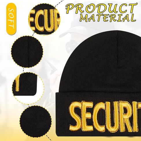 Panitay 12 قطعة قبعة صغيرة محبوكة قبعة مطرزة قبعة جمجمة شتوية سوداء للرجال والنساء (أسود، أصفر، آمن، كلاسيكي) in Kuwait