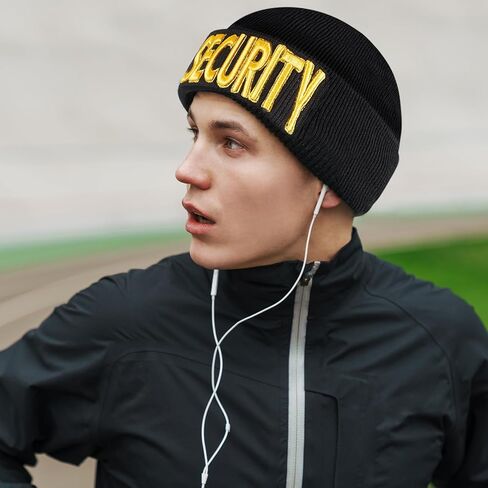 Panitay 12 قطعة قبعة صغيرة محبوكة قبعة مطرزة قبعة جمجمة شتوية سوداء للرجال والنساء (أسود، أصفر، آمن، كلاسيكي) in Kuwait