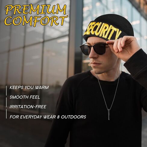 Panitay 12 قطعة قبعة صغيرة محبوكة قبعة مطرزة قبعة جمجمة شتوية سوداء للرجال والنساء (أسود، أصفر، آمن، كلاسيكي) in Kuwait