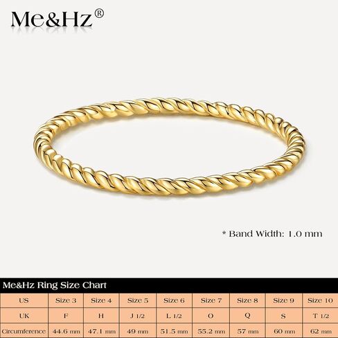 Me&Hz Thin Gold Rings for Women, 14K Gold Plated Stacking Rings Stackable Thin Band Rings Wedding Eternity Bands Aesthetic Jewelry in Saudi Arabia