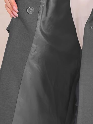 سترة Allegra K كاجوال بحزام للسيدات بأكمام طويلة وطية صدر السترة للعمل والمكتب in Kuwait