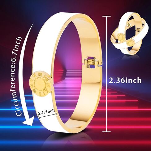 Godyce Love Friendship Bracelet Bangle Colorful Orange Enamel Bangles Bracelets for Women Party Fashion Bangles Stainless Steel Jewelry Birthday with Gifts Box in Saudi Arabia