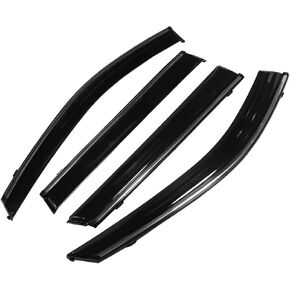 Window Deflectors for Nissan X-Trail MK3 T32 2014-2021 5 Door SUV Outside Mount Side Window Vent Visors Black 1 Set