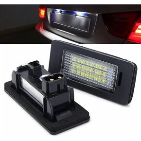 LED License Plate Lights Compatible with Bimmer 1 3 4 5 Series E82 E88 E90 E91 E92 E93 E39 E60 E61 E70 E71 E72 X1 X3 X5 X6 M3 M4 Tag Lamp Assembly 6000K Canbus Error Free 2 Pack