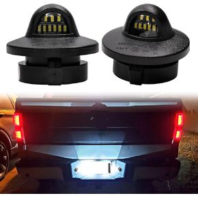LED License Plate Lights Tag Lights Compatible with F150/F250/F350/F450/F550 1980-2016 Super Duty 9 PCS SMD LED Beads for 5000K Tag White Pack of 2 Lamp