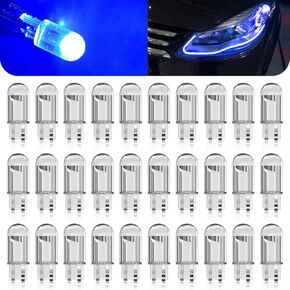30 PCS T10 Car LED License Plate Light, 0.35In x 0.90In 12V COB Waterproof Vehicle Width Indicator Light Bulb Replacements, Universal Automotive Reading Light Accessories (White Light)