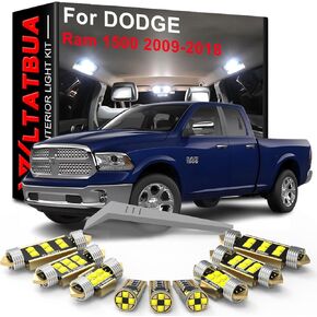 LED Interior Light Kit Package Replacement for DODGE Ram 1500 2500 3500 2009 2010 2011 2012 2013 2014 2015 2016 2017 2018, Super Bright 6000K White Bulbs