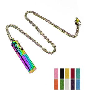 Aromatherapy Essential Oil Diffuser Necklace, Essential Oil Necklace, Essential Oil Diffuser Necklace for Women, with 10 Refill Pads Stainless Steel Diffuser Jewelry Gift for Women, Girls