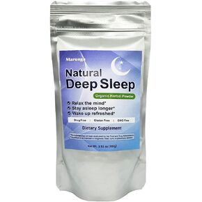 Natural Deep Sleep, Dietary Supplement, Organic Herbal Powder, Stress & Mood Support, Digestive Health Support, Melatonin Free, 30-Day Supply, Made in Japan