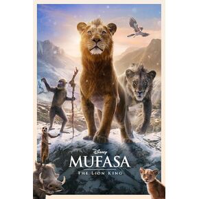 Mufasa: The Lion King 2024 Movie Posters for Boys & Girls Bedroom Decor Wall Art Print Gift Poster 16x24, Unframed