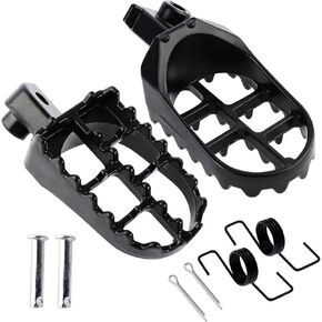 Black Foot Pegs Rest Footpegs Compatible with Yamaha PW50 PW80 BW80 DT50 RT100 RT180 T225S TT225T TTR110 TTR50E TTR90 TW200 WR200 WR250 WR500 XT250 XT350 XT600 YZ125 YZ250 YZ490 YZ80