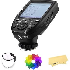 Godox Xpro-S Xpro for Sony TTL Wireless Flash Trigger 1/8000s HSS TTL-Convert-Manual Function Large Screen Slanted Design 5 Dedicated Group Buttons 11 Customizable Functions+12 Color Filters+Diffuser