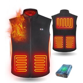 Heated Vest for Men Women - Fleece Heating Vest with 7.4V Battery Pack, Lightweight Insulated Electric Vest