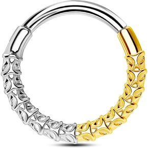 Jewseen Halloween Nose Hoop Rings Septum Rings 16g Surgical Steel Gold Septum Jewelry Helix Earrings for Women Men