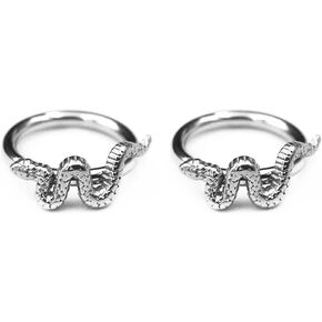 Personalized 16G Snake Surgical Steel Hinged Clicker Helix Cartilage Daith Tragus Sleeper Small Hoop Earrings Nose Rings Hypoallergenic Sensitive Ears Dainty Cute Minimalist Tiny Mini Punk Animal Huggie Hoops Piercing Body Jewelry for Women Men Girls Gift