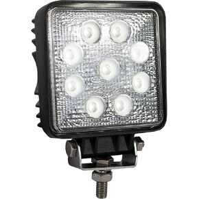 Buyers Products 1492134 4 Inch Square LED Spot Light, 9 LEDs, 2430 Lumens, 18" Lead, Blunt Cut Connection, Work Light for Trucks, ATVs, Plow Trucks & More