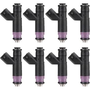 Fuel Injectors Set of 8 Compatible with Chry 2007-2008 Aspen Compatible with Dodge 2004-2009 Durango 2004-2008 Ram 1500 2500 3500 V8 5.7L Replace# FJ482 53032713AA 800-1489N 4Holes