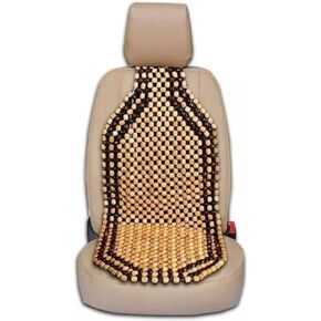 ZONETECH Wood Beaded Seat Cushion 2-Pack Premium Quality Car Massaging Double Strung Wood Beaded Seat Cushion for Stress Free All Day