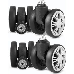 Zoofen Luggage Wheels Replacement 4 pcs Suitcase Replacement Wheels Wear-Resistant Spinner Wheels for Most Suitcase Repair（ZLN-2，Black