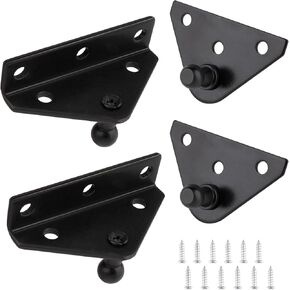10mm Ball Stud Bracket, Gas strut mounting Brackets,Ball Stud Mounting Brackets for Lift Supports Shocks Spring Prop, Gas strut Mount, Lifting Bracket, Set of 4, Black