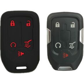 KAWIHEN Keyless Entry Remote Key Fob Shell Cover Compatible with 2017 2018 2019 2020 2021 Silverado Suburban Tahoe GMC Acadia Sierra Terrain Yukon HYQ1AA 1551A-AA 13508275A 13584502