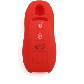 X AUTOHAUX Black Silicone Keyless Entry Car Remote Key Fob Case Cover Protector for Porsche Macan Panamera Cayenne