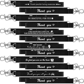 Yinkin 48 Pcs Thank You Keychain Employee Appreciation Gift Bulk Inspirational Appreciation Gifts For Coworker Team Volunteer