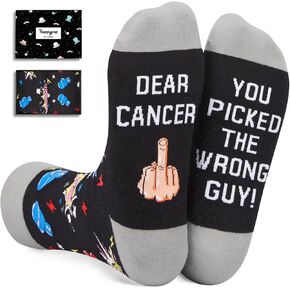 HAPPYPOP Inspirational Gifts For Men Cancer Gifts For Men Breast Cancer Gifts, Breast Cancer Awareness Socks Inspirational Socks Cancer Socks For Men