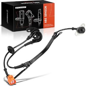 A-Premium ABS Wheel Speed Sensor Compatible with Honda, Acura Models - Civic 1992-1995, Civic del Sol 1994-1997, Integra 1994-1997 - Front Right Passenger Side, Replace# 57450SR3801, 57450SR3800