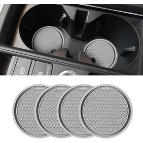 4PCS Car Cup Coaster, 2.75 Inch Universal Auto Car Cup Holder Insert Coasters, Non-Slip Silicone Drink Car Cup Mat, Car Interior Accessories for Women and Men (Red, Drillless) in Kuwait