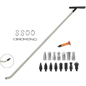 LadyRosian 22PCS Dent Repair Rods Tools Paintless Dent Repair Stainless Steel Kits with S-Hook for Car Auto Body Dents Hail Damage Removal Set