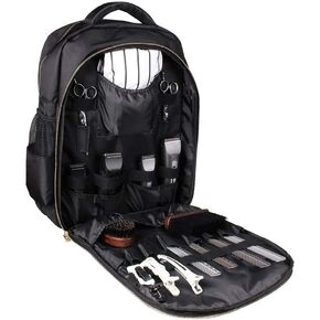 Portable Backpack for Clippers and Supplies Hair Clippers Organizer Bag Large Clipper Bags for Barbers Travel Bag for Hairstylists Tools (BLACK)
