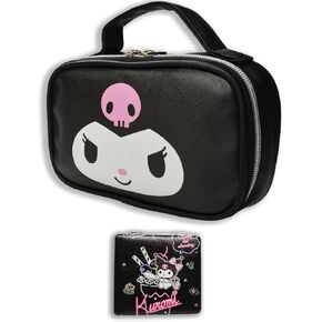 Kumi Travel Cosmetic Bag, Large Capacity Cartoon Cosmetic Pouch Makeup Bag with Zipper, PU Travel Toiletry Bag Makeup Accessories Organizer, Storage Bags Makeup Pouch for Women Girls