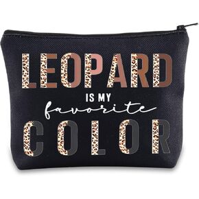 BWWKTOP Leopard Lovers Cosmetic Makeup Bag Leopard Fans Gifts Leopard Is My Favorite Color Leopard Zipper Pouch Bag Leopard Merchandise(Leopard My Color)