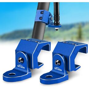 2 قطعة حامل علم UTV، حامل ضوء سوط عالي التحمل قابل للتعديل لقفص احترافي متوافق مع Polaris Ranger General Can-am Maverick Trail/ Sport Defender Commander 2021+ (أسود) in Kuwait