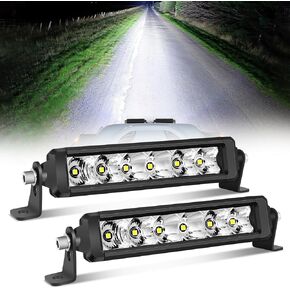 8 Inch LED Light Bars, ACEC SHOP 2PCS 84W Single Row LED Light Bar Spot Flood Combo Fog Lights Off Road Driving Lights Backup Lights Slim Light Bar for Truck SUV UTV ATV Motorcycle Boat