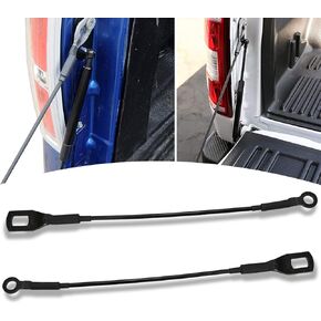 2 PCS Car Tailgate Cargo Box Pull Cable, Metal Tailgate Pull Cable, Tailgate Liftgate Support Cable Pair Kit Replacement 65770-04030, Universal for Most Cars (Black)