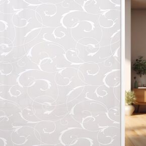 LEMON CLOUD Window Privacy Film Stained Static Cling Glass Film 3D Decorative Colorful Glass Window Sticker, Privacy Frosted Covering for Home Sliding Door(17.5 x 78.7 Inch, Rainbow Leaf)