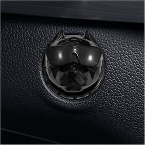 Car Push to Start Button Cover, Zinc Alloy Engine Start Stop Button Cover Sticker, Vehicle Ignition Switch Cover, Button Decoration Ring Protective Cover, Bully Dog Car Interior Accessories (Silver)