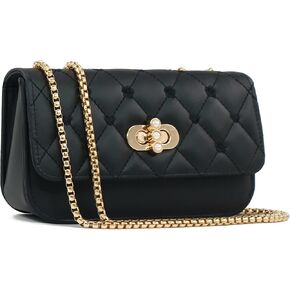 Small Shoulder Bags for Women with Chain Strap,Mini Quilted Embroidery Purses for Women