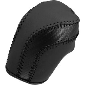 Motoforti Gear Shifting Knob Cover Automatic Transmission Lever Trim for Toyota Camry 2018-2023 Corolla Hatchback Carbon Fiber Pattern 19-23 PU Leather Black Long-Lasting