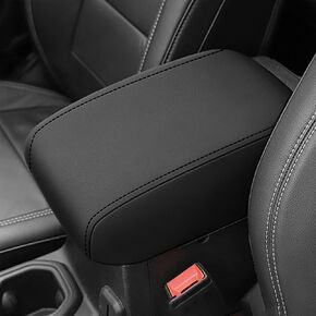 AOMSAZTO Keyhole Armrest for Jeep Wrangler JL JLU 2018-2024 Gladiator JT 2020-2024 Black Middle Leather
