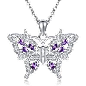 Butterfly Necklace Sterling Silver Butterfly Pendant Butterfly Jewelry for Women
