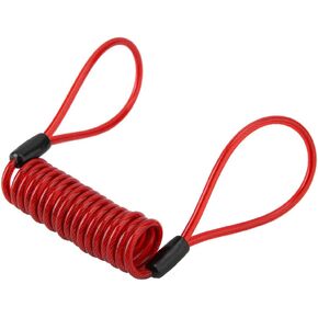Locking Cable Motorcycle Disc Lock Pvc Anti Theft Motorcycle Disc Brake Lock Reminder Coil Cable Warning Rope Red