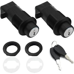 UOIENRT Universal RS Lock Set with 2 Keys, Replacement for Harley Replacement for Honda Replacement for Yamaha Replacement for Kawasaki Replacement for Suzuki Black